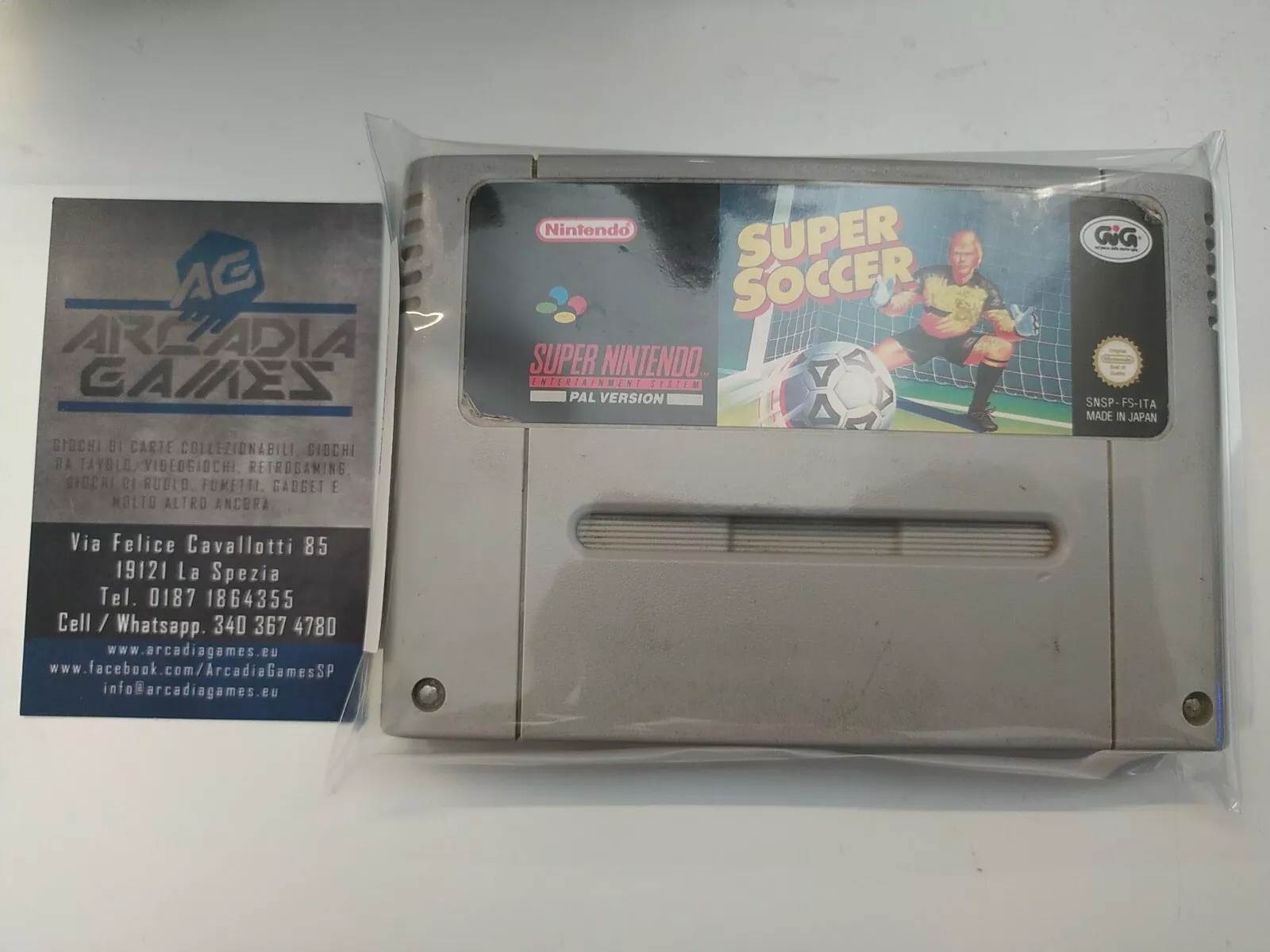 Super Soccer Super Nintendo Snes PAL Loose Solo Cartuccia